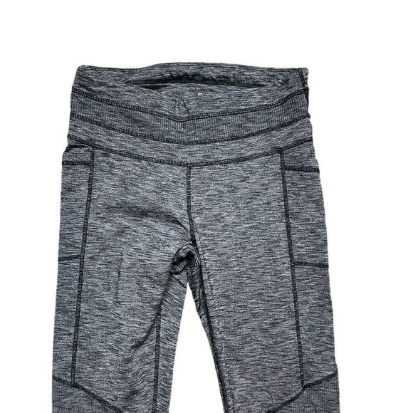 ATHLETA Excursion Tight Black Gray Heather Size Medium Tall - Picture 4 of 6